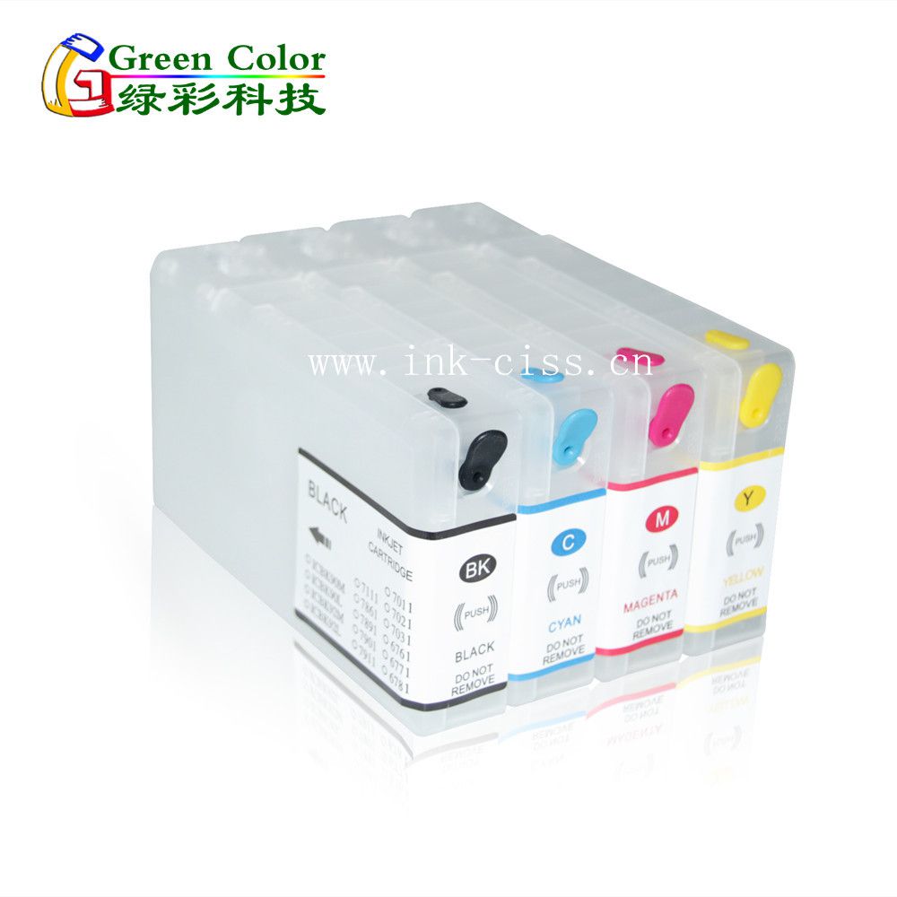 4PCS T7901 79XL refillable ink cartridge for Epson WF5110 WF5190 printer with ARC Chip